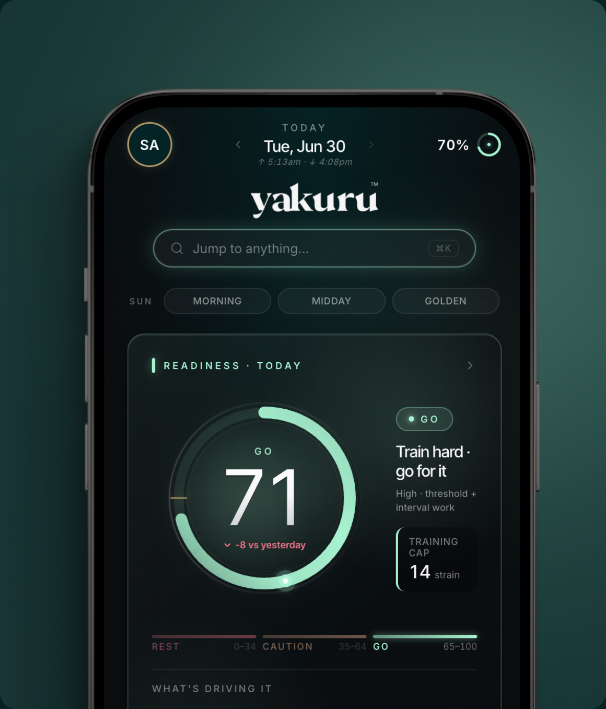 Yakuru Ultra App on iPhone